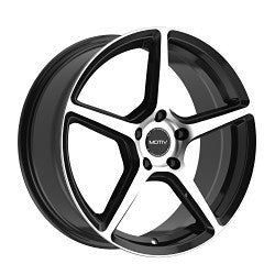 16x7.5 Motiv 433MB Blade Machined Black Wheel 5x108 (40mm)