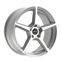 16x7.5 Motiv 433MS Blade Gloss Silver Machined Wheel 5x120 (40mm)