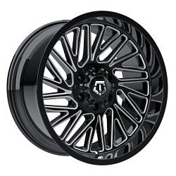 20x10 TIS 553BM Gloss Black Milled Wheel 8x6.5 (-12mm)