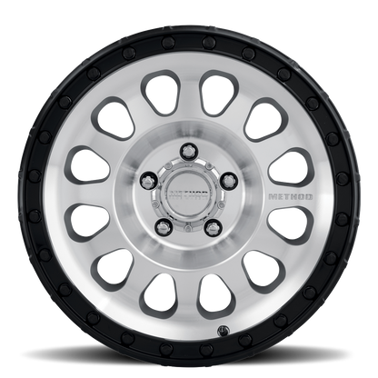 17x8.5 Method MR315 Machined - Gloss Black Lip Wheel 5x5 (0mm)
