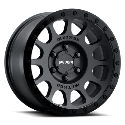 18x9 Method MR305 NV Matte Black - Gloss Black Lip Wheel 6x135 (18mm)