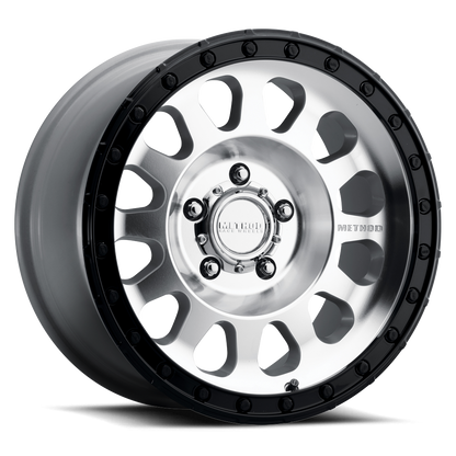17x8.5 Method MR315 Machined - Gloss Black Lip Wheel 5x5 (0mm)
