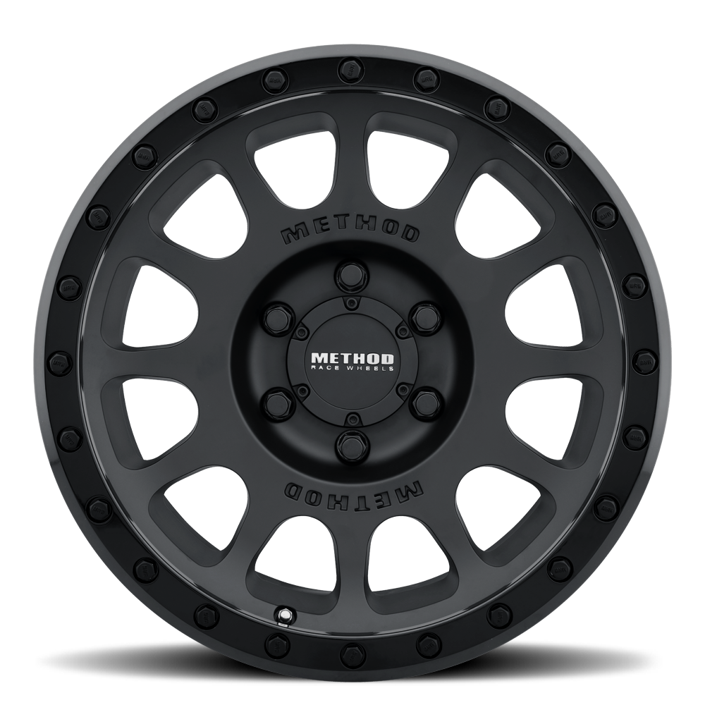 20x9 Method MR305 NV Matte Black - Gloss Black Lip Wheel 6x135 (18mm)