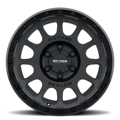 18x9 Method MR305 NV Matte Black - Gloss Black Lip Wheel 6x135 (18mm)