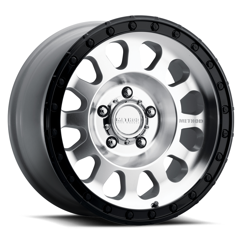 17x9 Method MR315 Machined - Gloss Black Lip Wheel 5x5 (-12mm)