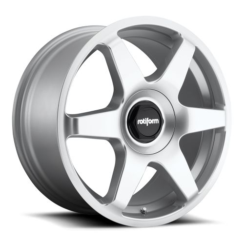 19x8.5 R114 Rotiform SIX Gloss Silver Wheel 5x4.5/5x120 (35mm)