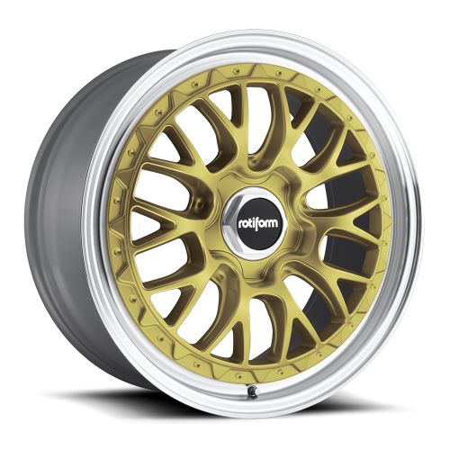 19x10 R156 Rotiform LSR Gold & Machined Wheel 5x112 (40mm)