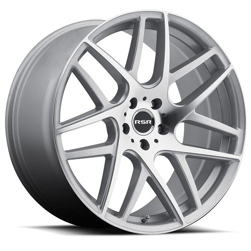 19x9.5 RSR R702 Silver Machined  Wheel 5x112 (40mm)