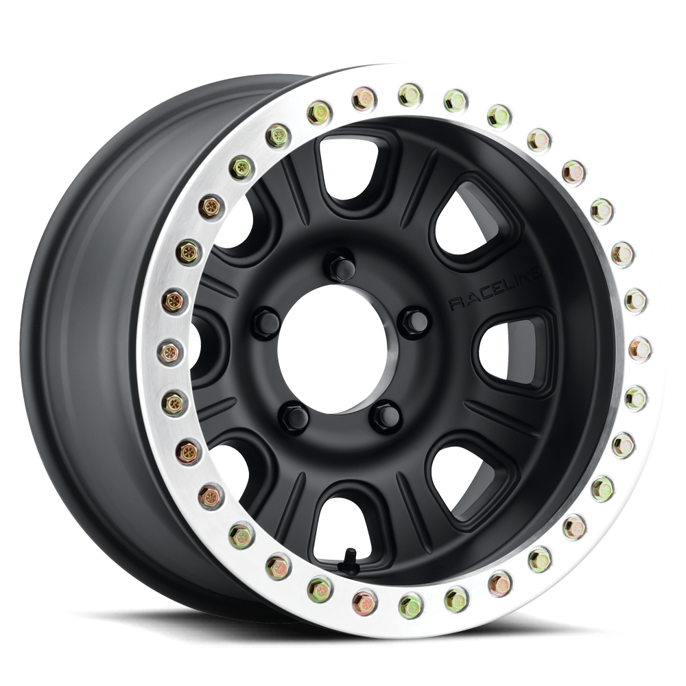 17x9.5 Raceline RT231 Monster Satin Black BEADLOCK Wheel 5x5 (-32mm)