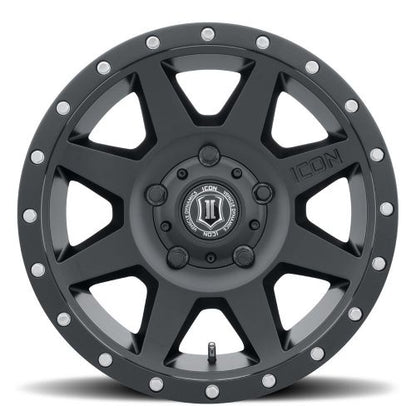 17x8.5 Icon Alloys Rebound Satin Black Wheel 5x4.5 (0mm)