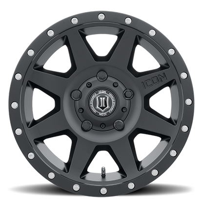 18x9 Icon Alloys Rebound Satin Black Wheel 5x150 (25mm)
