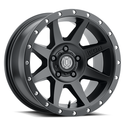 17x8.5 Icon Alloys Rebound Satin Black Wheel 5x150 (25mm)