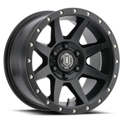 20x9 Icon Alloys Rebound Satin Black Wheel 8x6.5 (12mm)