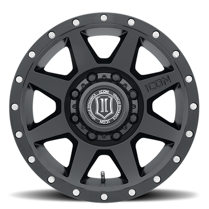 18x9 Icon Alloys Rebound HD Satin Black Wheel 8x180 (12mm)