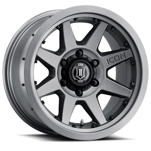 17x8.5 Icon Alloys Rebound Pro Titanium Wheel 5x5 (-6mm)