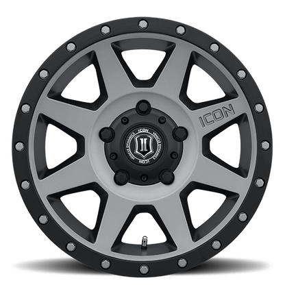 17x8.5 Icon Alloys Rebound Titanium Wheel 5x150 (25mm)