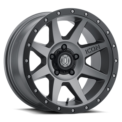 17x8.5 Icon Alloys Rebound Titanium Wheel 5x150 (25mm)
