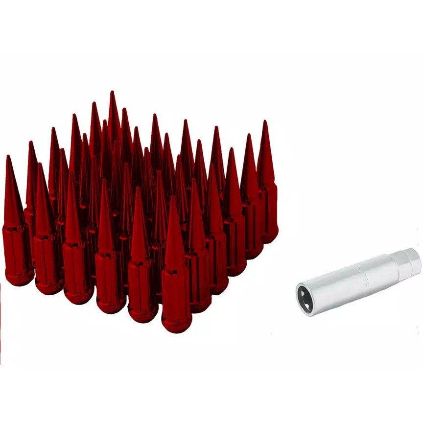 14x1.5 Gorilla Automotive Red Spike 32 Lug Kit With Key