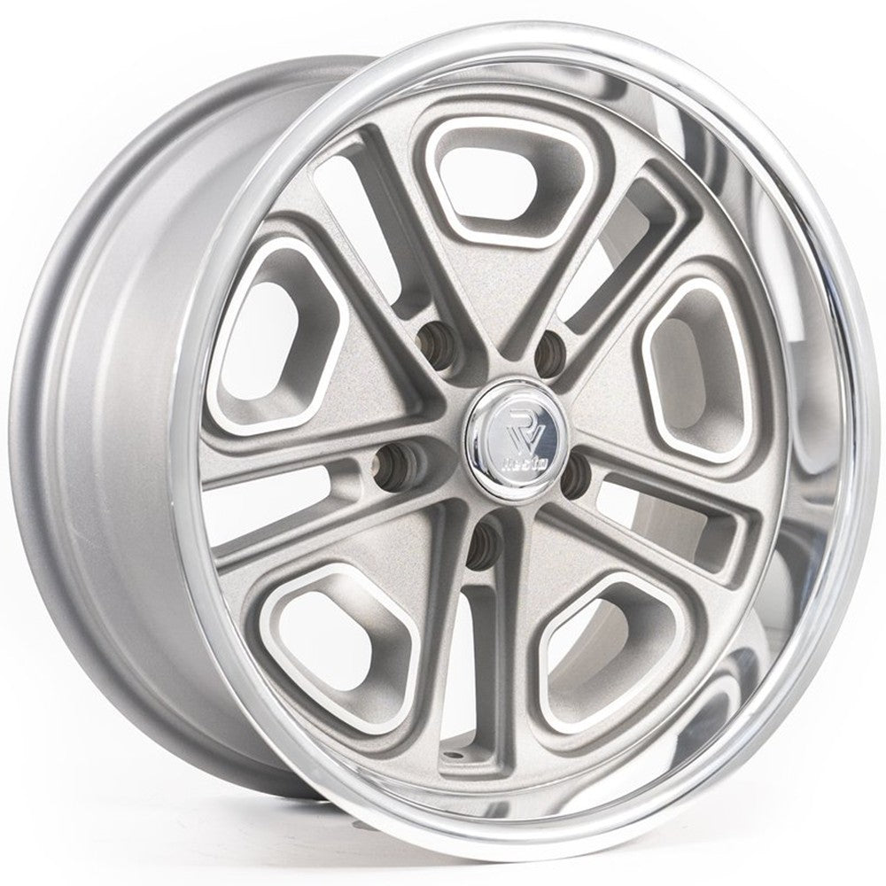 17x9.5 Resto R102 Del Ray Texture Gunmetal Milled Wheel 5x4.75 (1mm)