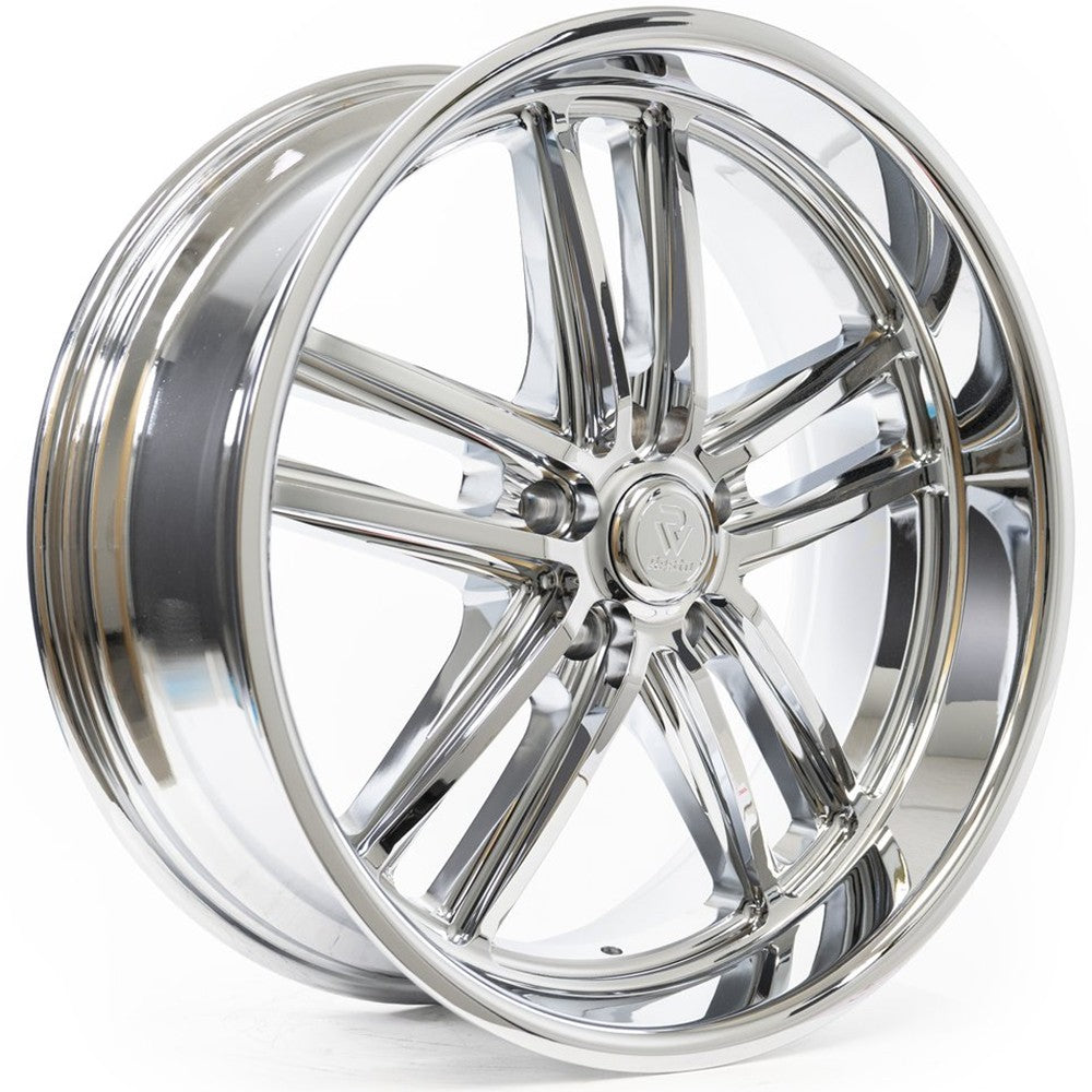 24x10 Resto R103 Maverick Milled Window Chrome Plated Wheel 6x135 (25mm)