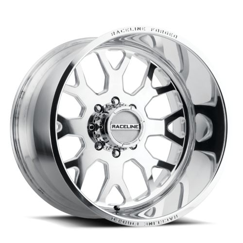 22x12 Raceline RF102P Grinder Forged Polished Wheel 8X6.5 (-51mm)