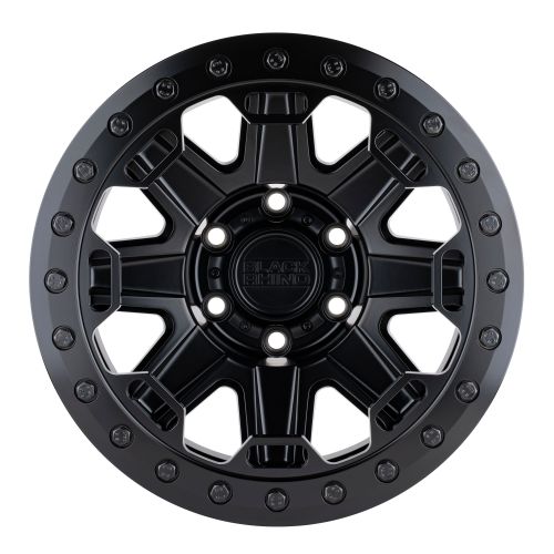 17x8.5 Black Rhino RIFT MATTE BLACK Wheel 6x5.5 (0mm)
