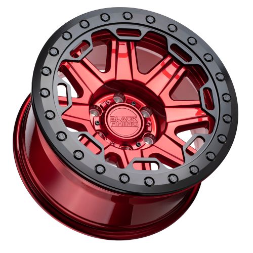 17x8.5 Black Rhino RIFT CANDY RED W/ BLACK RING Wheel 6x5.5 (-30mm)