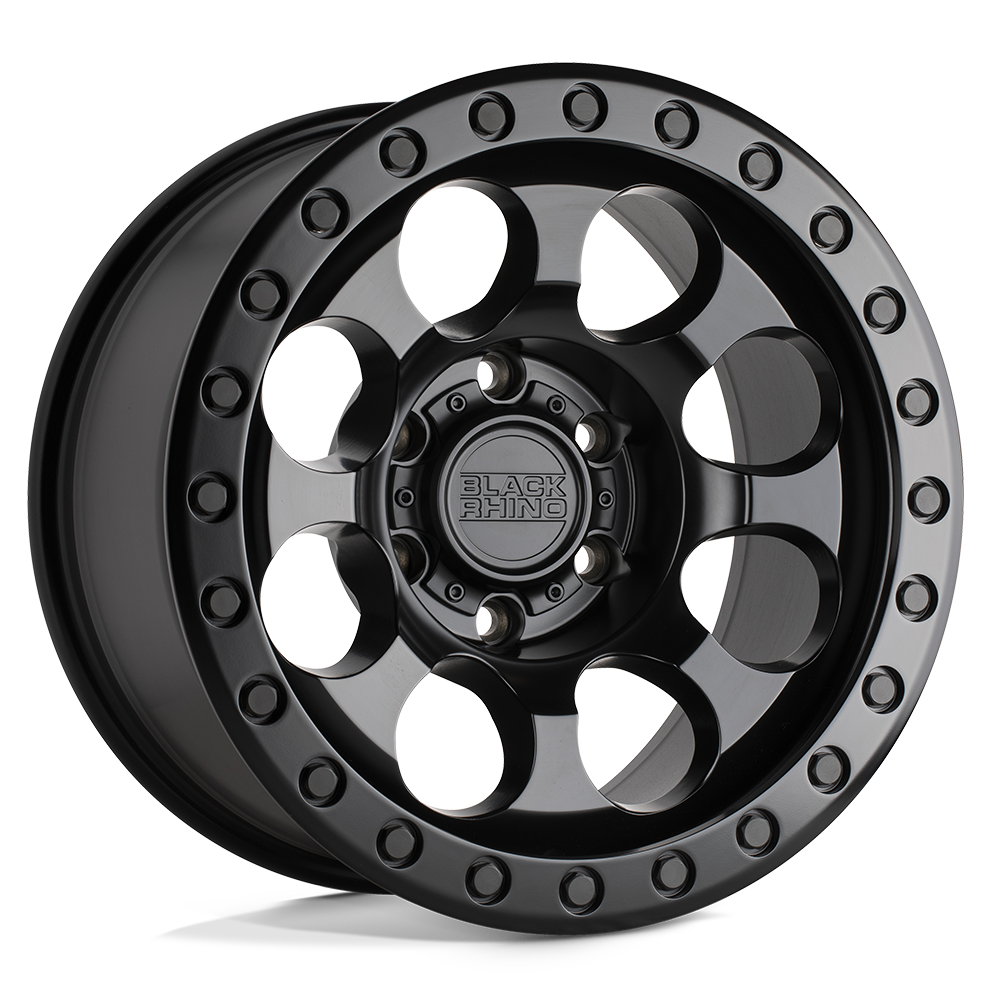 17x8.5 Black Rhino RIOT MATTE BLACK Wheel 5x4.5 (-38mm)