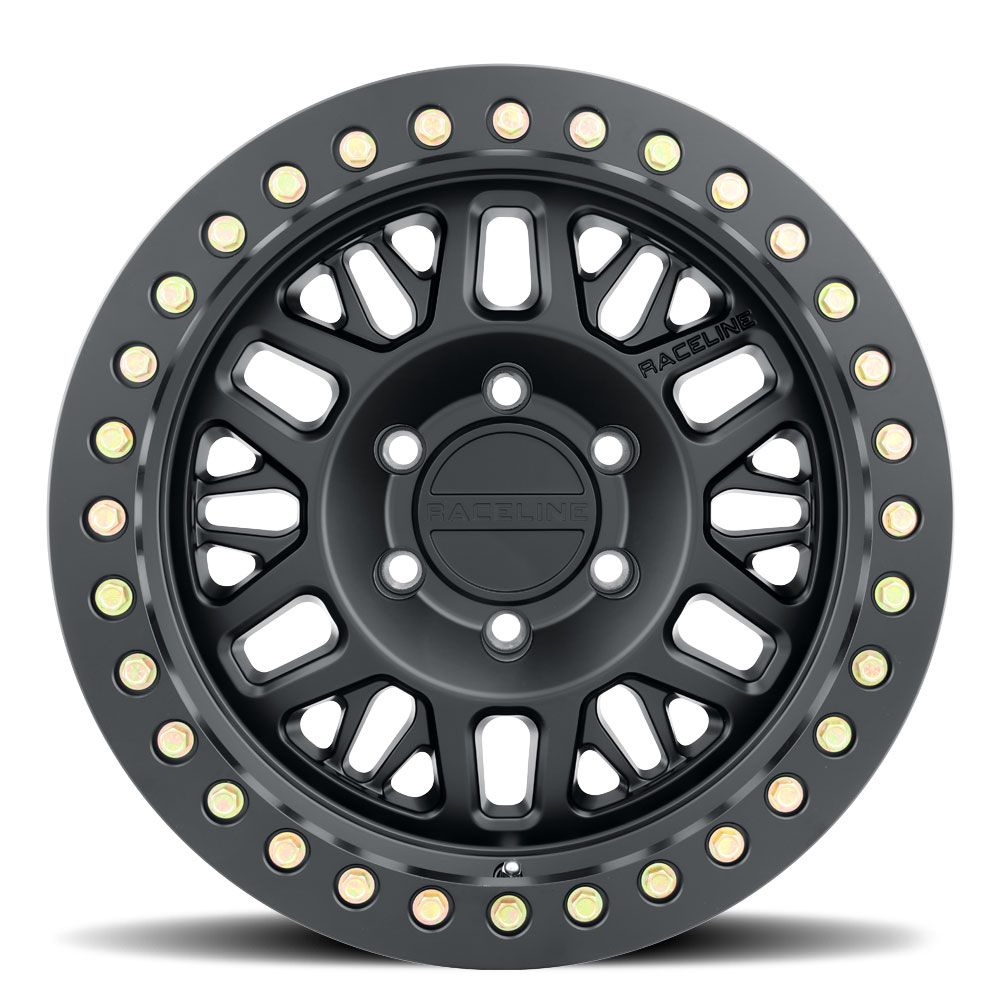 17x9 Raceline RT951B Ryno BEADLOCK Satin Black Wheel 8x6.5 (-12mm)