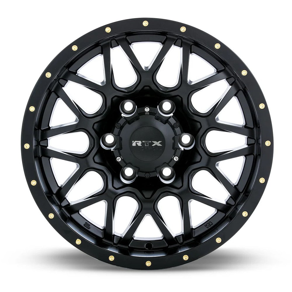 18x9 RTX Canyon Satin Black Wheel 6x5.5 (10mm)