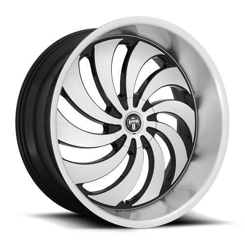 24x9 S243 Dub Cojones Gloss Black Machined Wheel 5x115/5x120 (15mm)