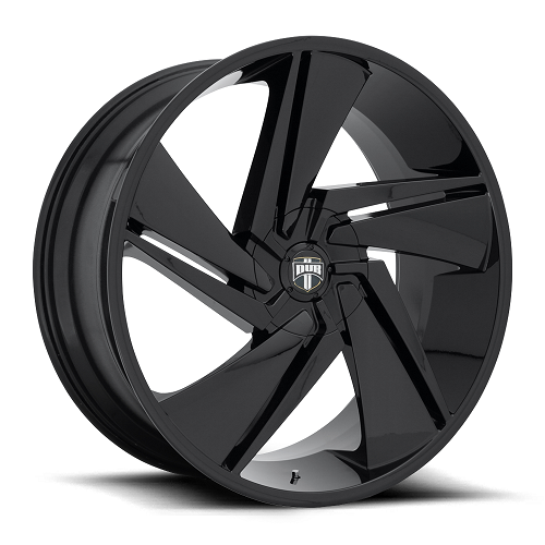 22x9.5 S247 Dub Fade Gloss Black Wheel 5x4.75/5x5 (10mm)