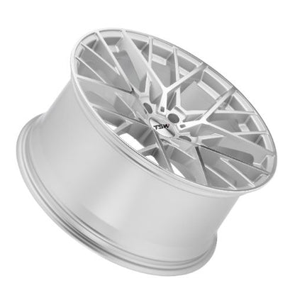 18x9.5 TSW SEBRING SILVER W/ MIRROR CUT FACE Wheel 5x120 (20mm)