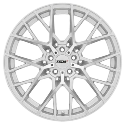 20x10 TSW SEBRING SILVER W/ MIRROR CUT FACE Wheel 5x112 (40mm)