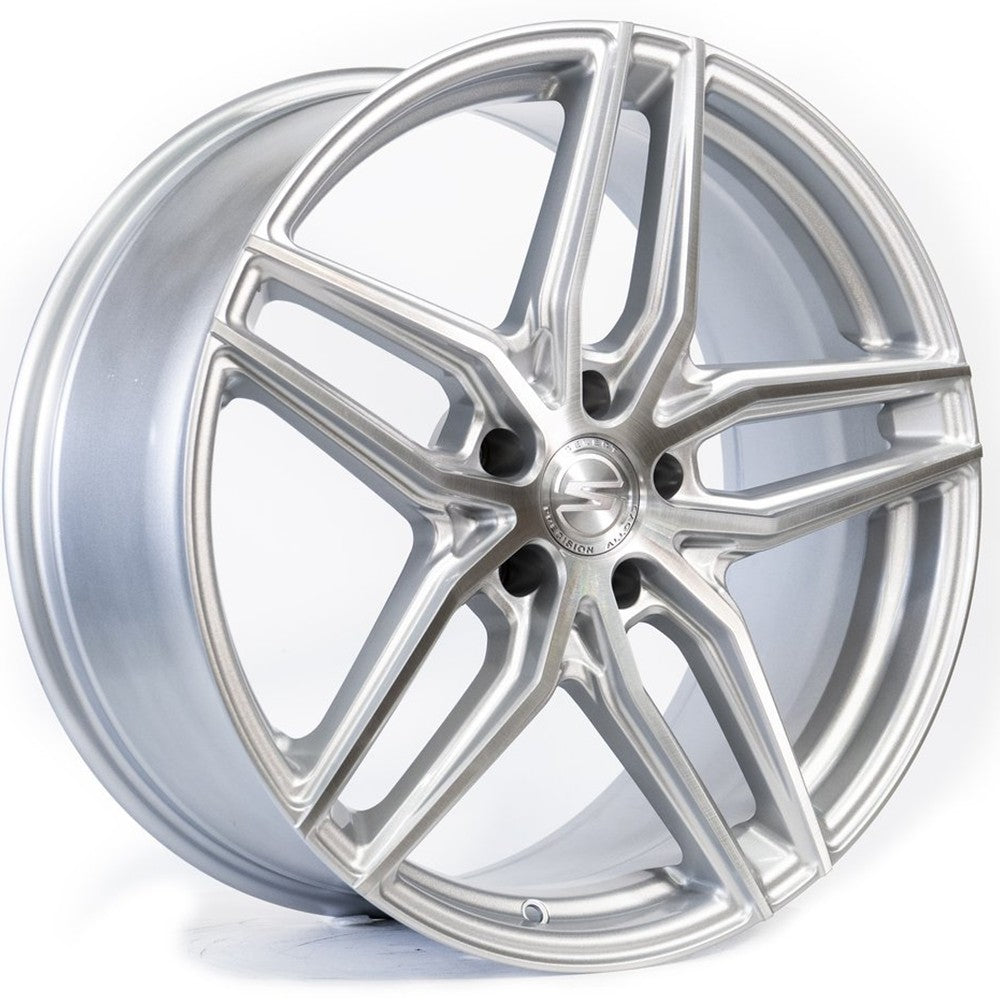 18x8.5 Select S101 Shadow Gloss Silver Brushed Wheel 5x120 (38mm)