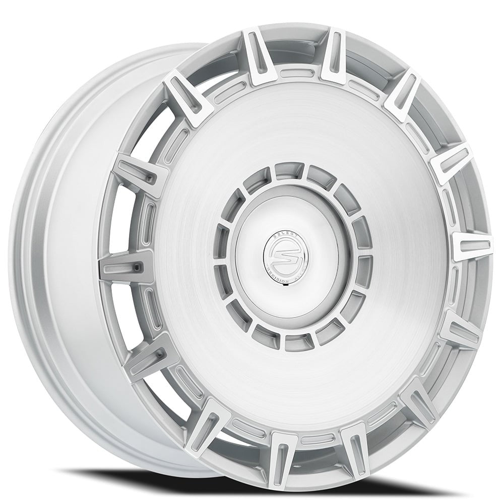 24x10 Select S106 Apollo Gloss Silver Brushed Wheel 6x5.5 (25mm)