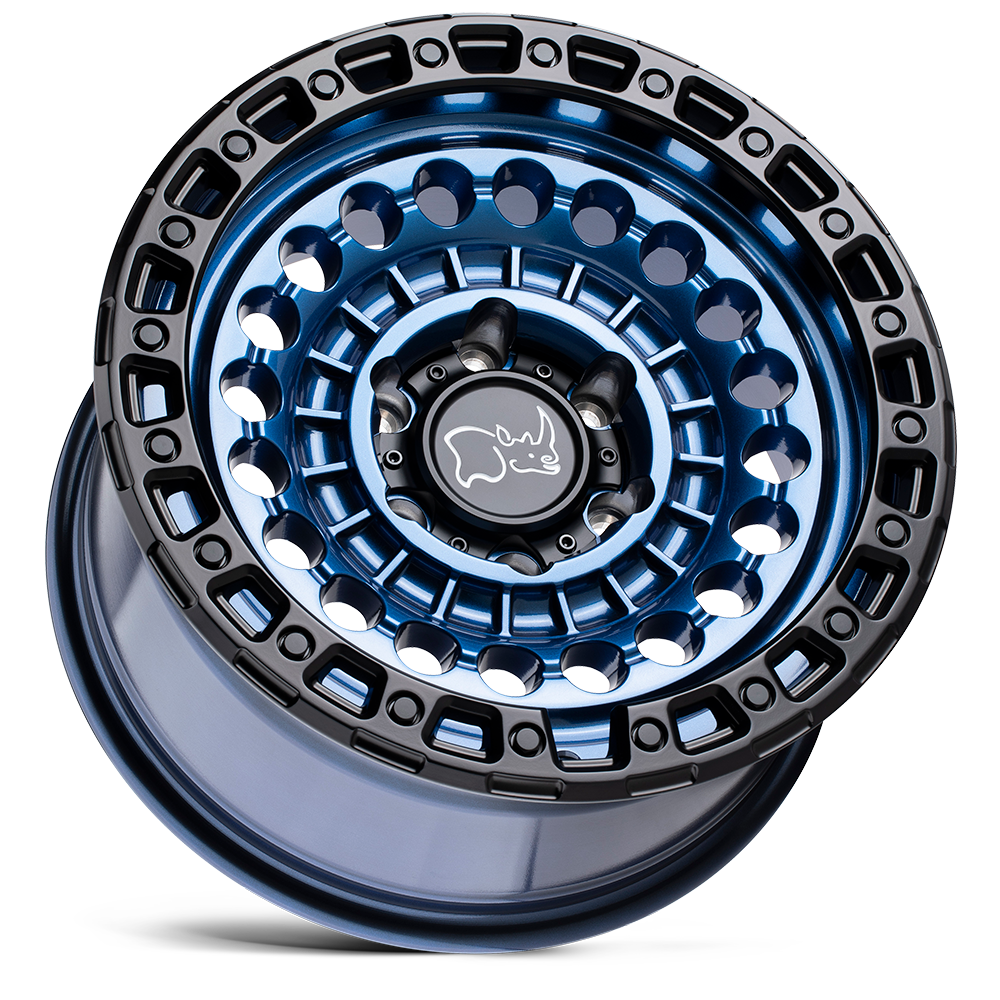 17x8.5 Black Rhino SENTINEL COBALT BLUE W/ BLACK RING Wheel 6x5.5 (-10mm)