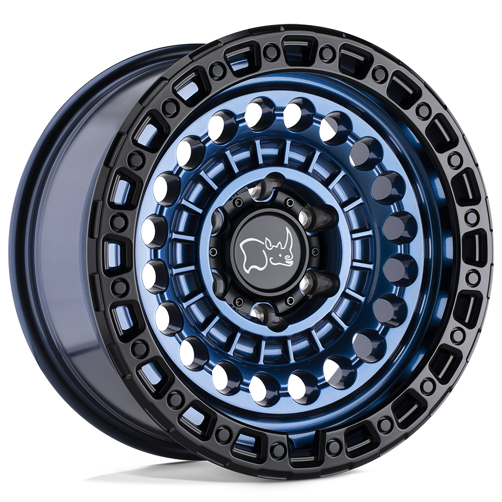20x9.5 Black Rhino Sentinel Cobalt Blue W/ Black Ring Wheel 8x170 (12mm)