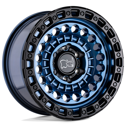 20x9.5 Black Rhino Sentinel Cobalt Blue W/ Black Ring Wheel 8x170 (12mm)