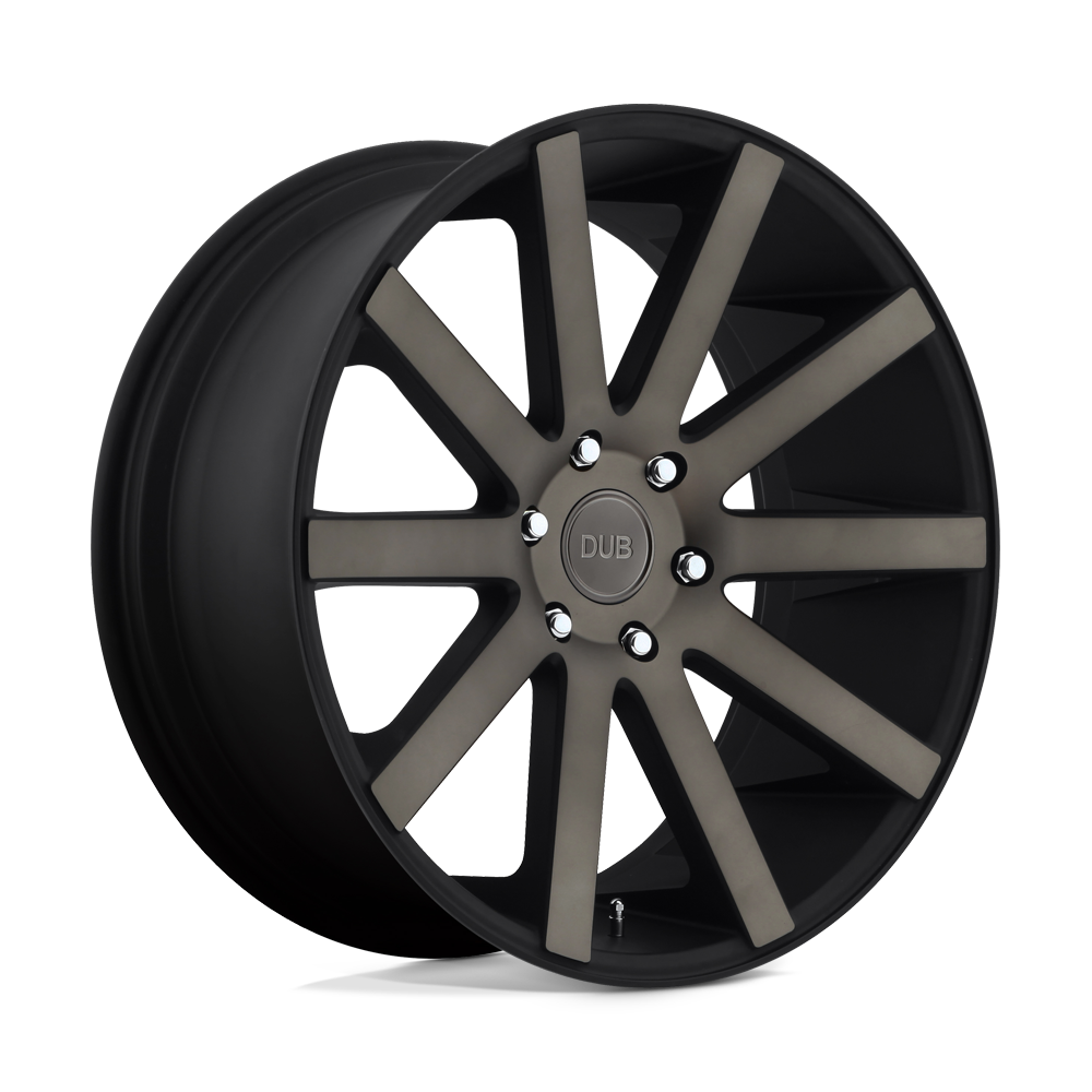 24x10 DUB S121 SHOT CALLA MATTE BLACK DOUBLE DARK TINT Wheel 6x5.5 (20mm)