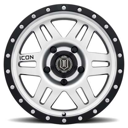 17x8.5 Icon Alloys Sixspeed Satin Black Machined Wheel 5x5 (-6mm)