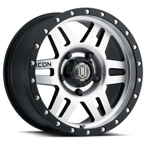 17x8.5 Icon Alloys Sixspeed Satin Black Machined Wheel 5x5 (-6mm)