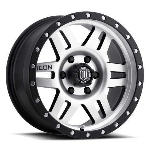 17x8.5 Icon Alloys Sixspeed Satin Black Machined Wheel 6x5.5 (0mm)