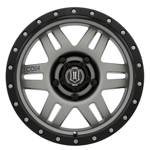17x8.5 Icon Alloys Sixspeed Titanium Wheel 5x150 (25mm)