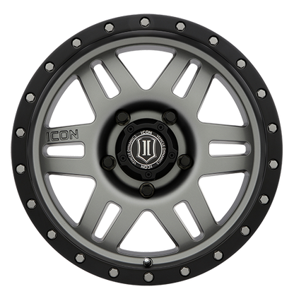 17x8.5 Icon Alloys Sixspeed Titanium Wheel 5x150 (25mm)