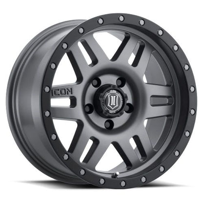17x8.5 Icon Alloys Sixspeed Titanium Wheel 5x150 (25mm)
