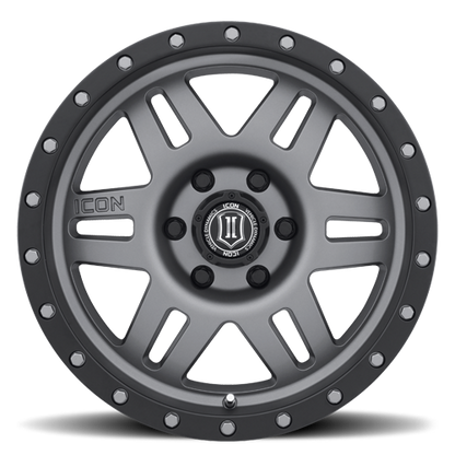 17x8.5 Icon Alloys Sixspeed Titanium Wheel 6x135 (6mm)