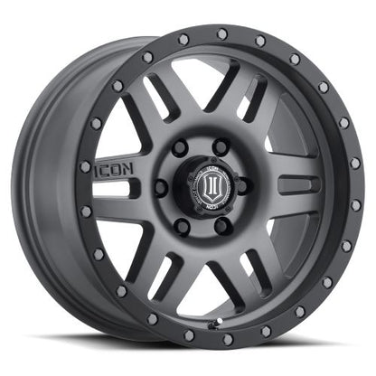 17x8.5 Icon Alloys Sixspeed Titanium Wheel 6x135 (6mm)