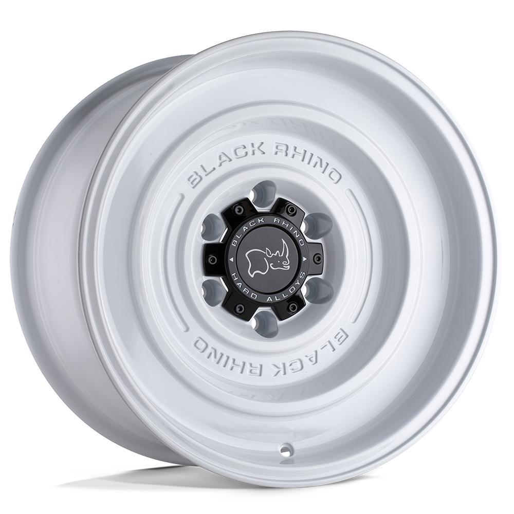 17x9.5 Black Rhino SOLID GLOSS WHITE Wheel 6x5.5 (-12mm)
