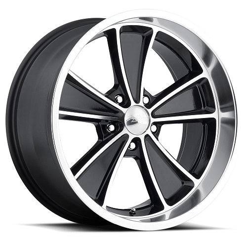 18x8 Boyd Coddington BC2 Speedster Gloss Black Machined Wheel 5x4.5 (0mm)